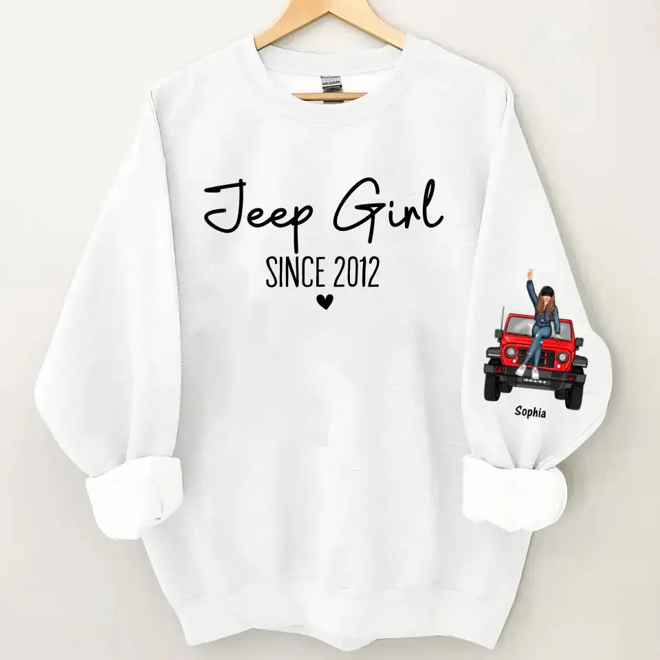 Personalized Jeep Girl Since 2013 Custom Name Sweatshirt Printed HN24609
