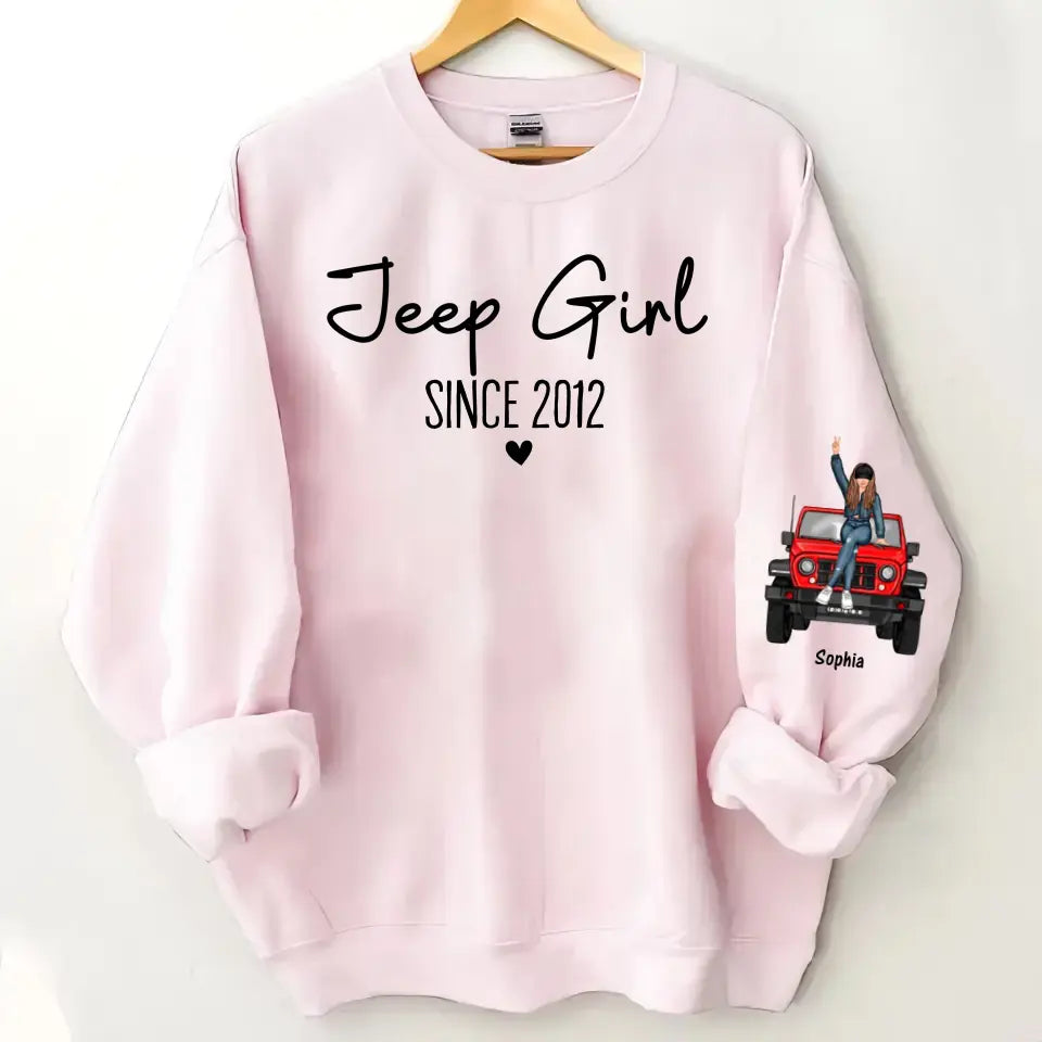 Personalized Jeep Girl Since 2013 Custom Name Sweatshirt Printed HN24609