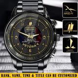 Personalized French Army Veteran Rank Camo & Custom Time Watch Printed AHVA24638