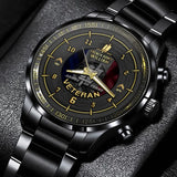 Personalized French Army Veteran Rank Camo & Custom Time Watch Printed AHVA24638