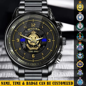 Personalized Australian Police Branch Logo Custom Name & Time Watch Printed LVA24645