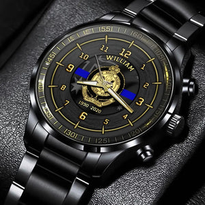 Personalized Australian Police Branch Logo Custom Name & Time Watch Printed LVA24645