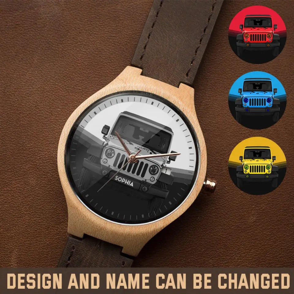 Personalized Jeep Wooden Watch For Jeep Girl 24653HN
