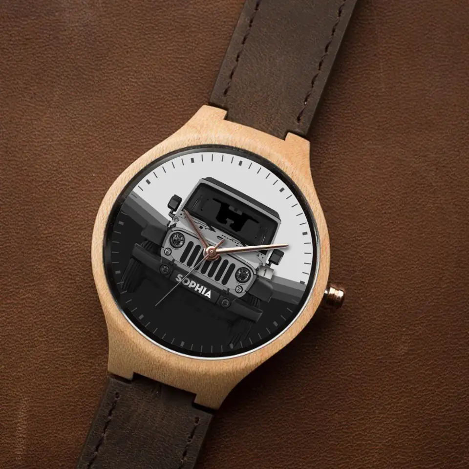 Personalized Jeep Wooden Watch For Jeep Girl 24653HN