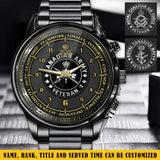 Personalized Canadian Army Veteran Rank Camo & Name Watch Printed AHKH24664