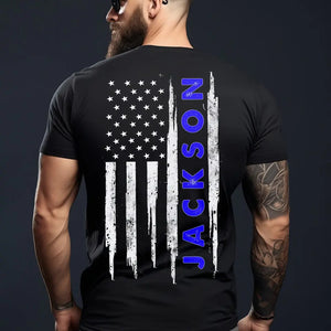 Personalized US Police Branch Rank Custom Name T-shirt Printed KVH24668