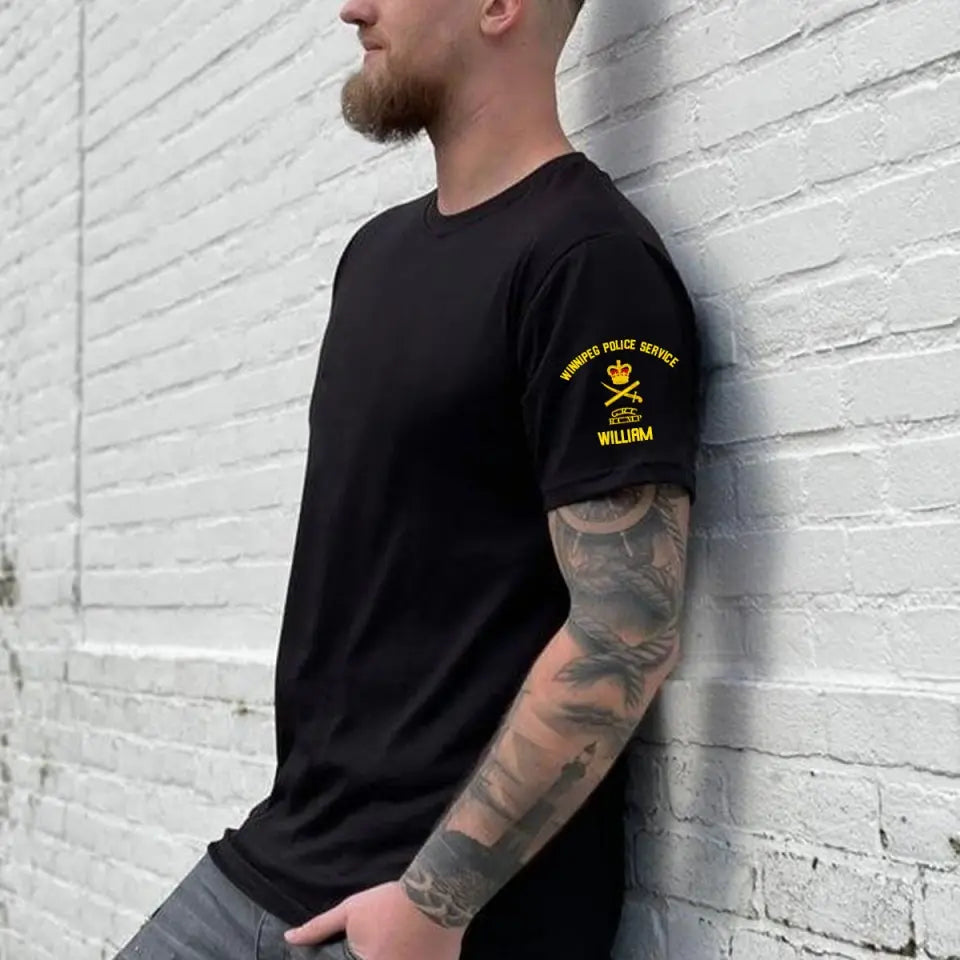 Personalized Canadian Police Branch Rank Custom Name Department & ID T-shirt Printed VQ24679