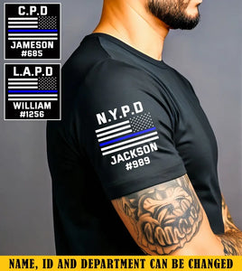 Personalized US Police Department Custom Name & ID T-shirt Printed KVH24690