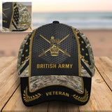 Personalized British Veteran Rank Cap Printed 24694AHVQ