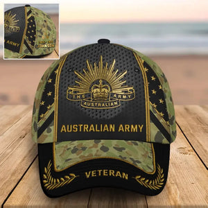 Personalized Australian Veteran Rank Cap Printed 24694AHVQ