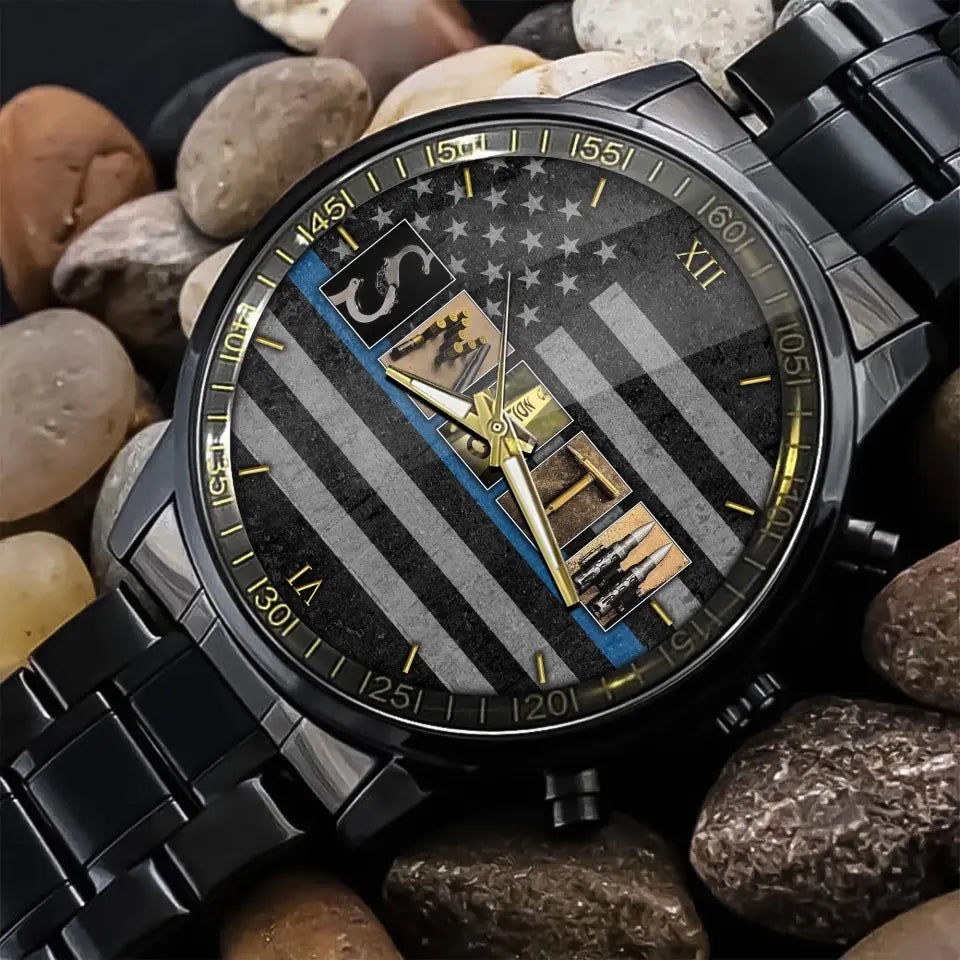 Personalized Name Characters Police Officer Watch Printed QTVA24700