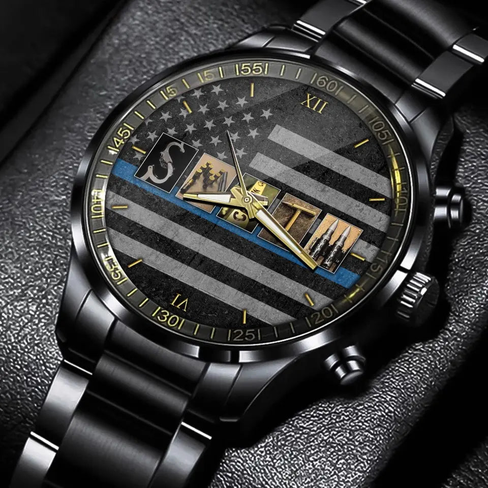 Personalized Name Characters Police Officer Watch Printed QTVA24700