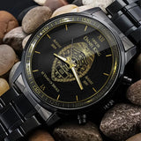 Personalized Police Officer Custom Department Served Time & Name Watch Printed QTHN24701