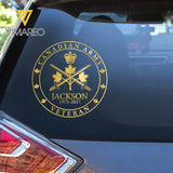Personalized Canadian Army Veteran Logo Custom Name Decal Printed AHKH24699