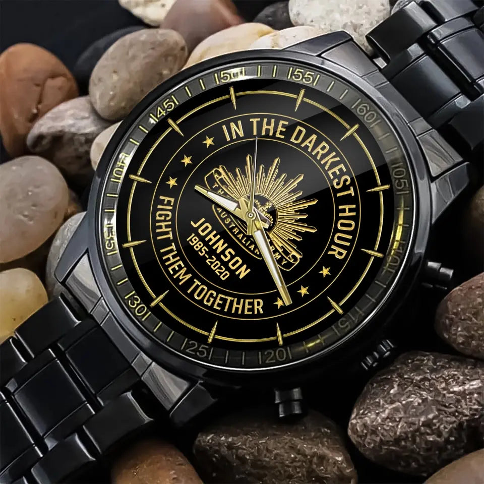 Personalized In The Darkest Hour Fight Them Together Australian Veteran Watch Printed AHVA24703