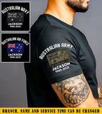 Personalized Australian Army Flag Custom Name & Time T-shirt Printed KVH24705