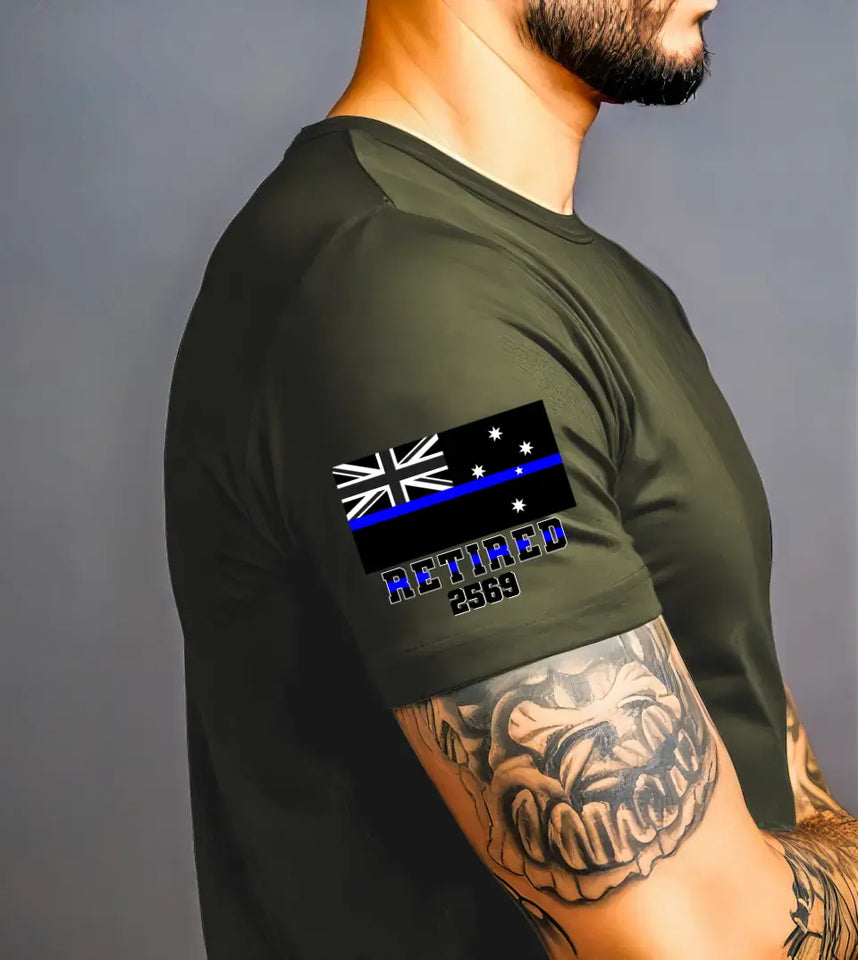 Personalized Retired Australian Police Custom ID T-shirt Printed KVH24708
