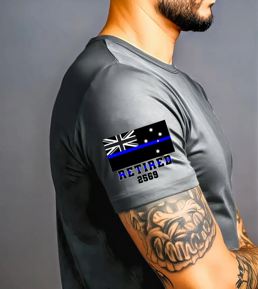 Personalized Retired Australian Police Custom ID T-shirt Printed KVH24708
