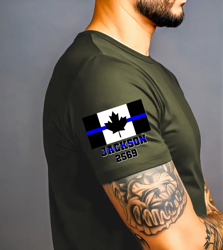 Personalized Retired Canadian Police Custom ID T-shirt Printed KVH24708