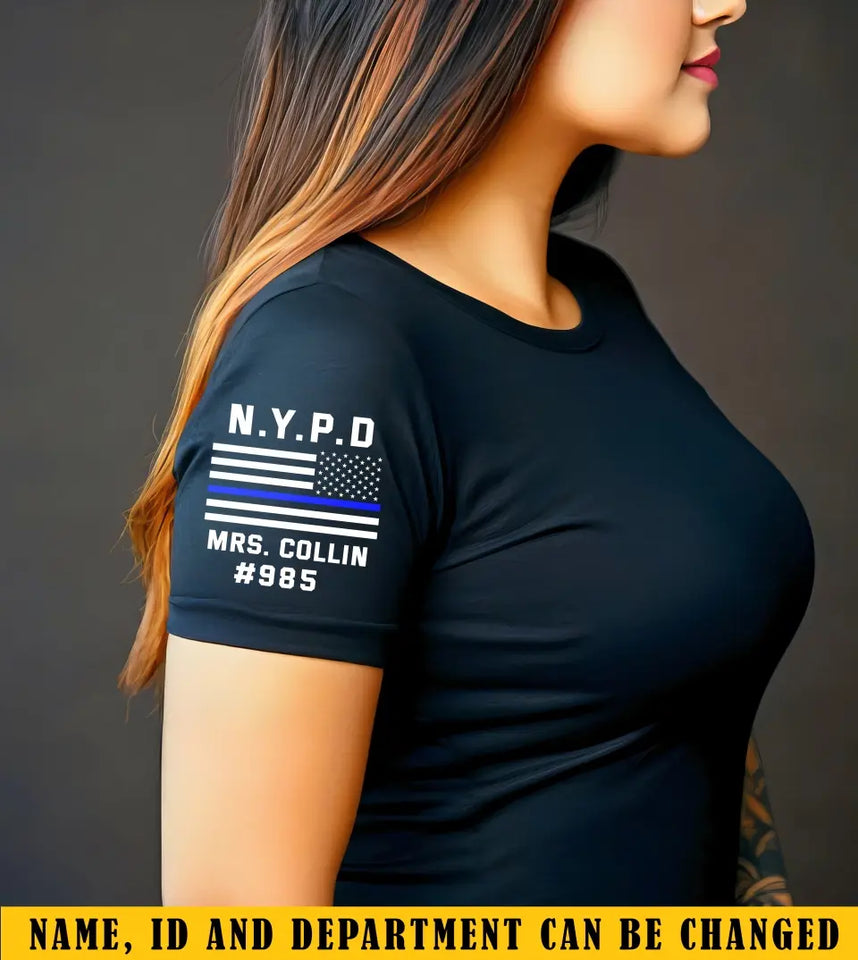 Personalized Police Department Custom Name & ID Woman T-shirt Printed KVH24715