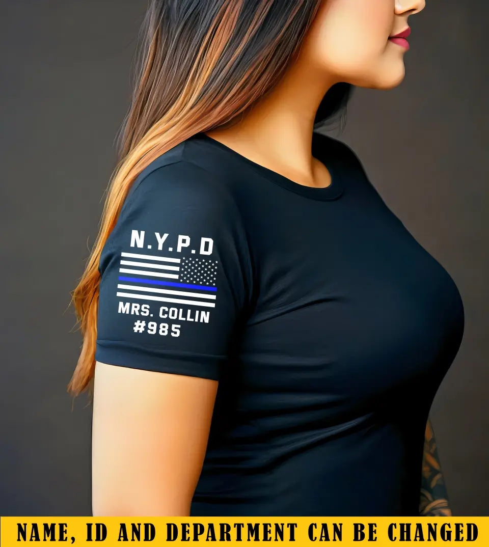 Personalized Police Department Custom Name & ID Woman T-shirt Printed KVH24715