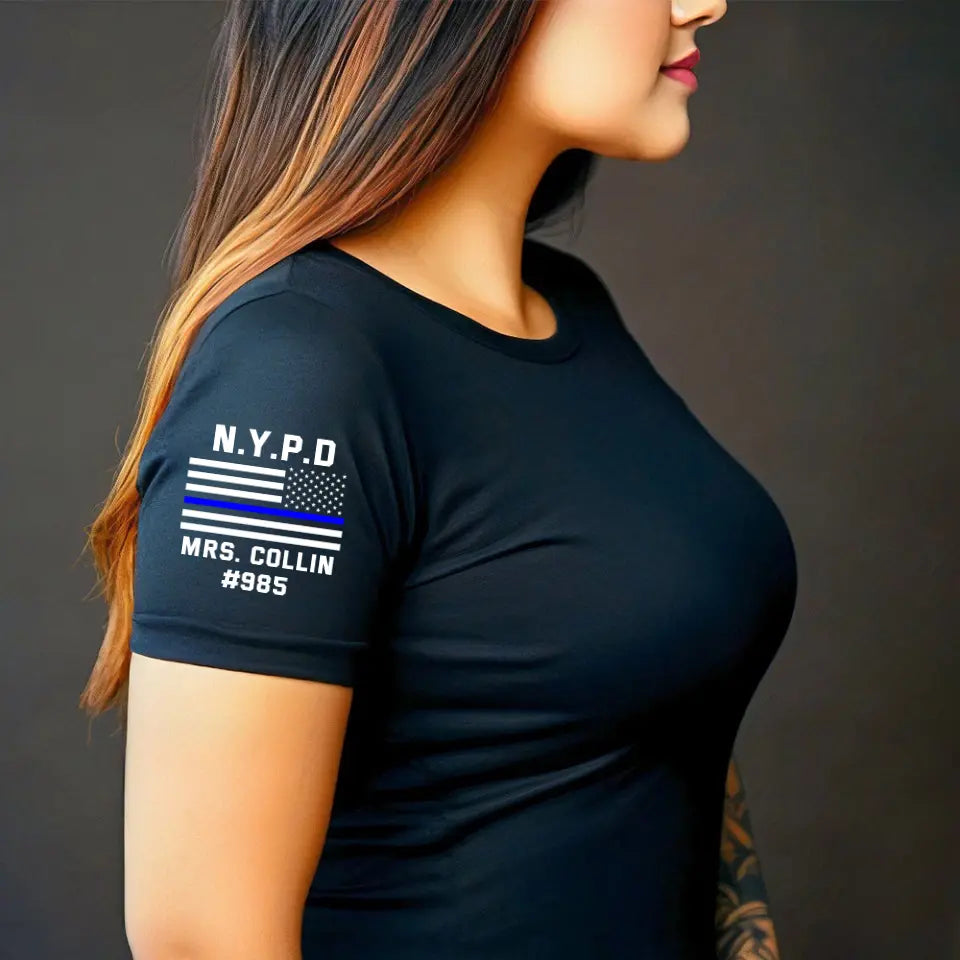 Personalized Police Department Custom Name & ID Woman T-shirt Printed KVH24715