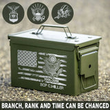 Personalized US Veteran Logo Custom Name & Time Ammo Box Printed QTHN24718
