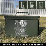 Personalized I Am A Veteran I Am Who I Am I Have Anger Issues & Thin Patience I Do Not Play Well With Stupid People Australian Veteran Ammo Box Printed VQ24722
