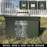 Personalized I Am A Veteran I Am Who I Am I Have Anger Issues & Thin Patience I Do Not Play Well With Stupid People Canadian Veteran Ammo Box Printed VQ24722