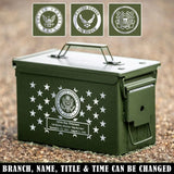 Personalized United States Army Veteran Custom Name & Time Ammo Box Printed QTVA24725