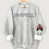 Personalized Jeep Girl & Dogs Jeep Lovers Dog Lovers Gift Sweatshirt Printed HN24727
