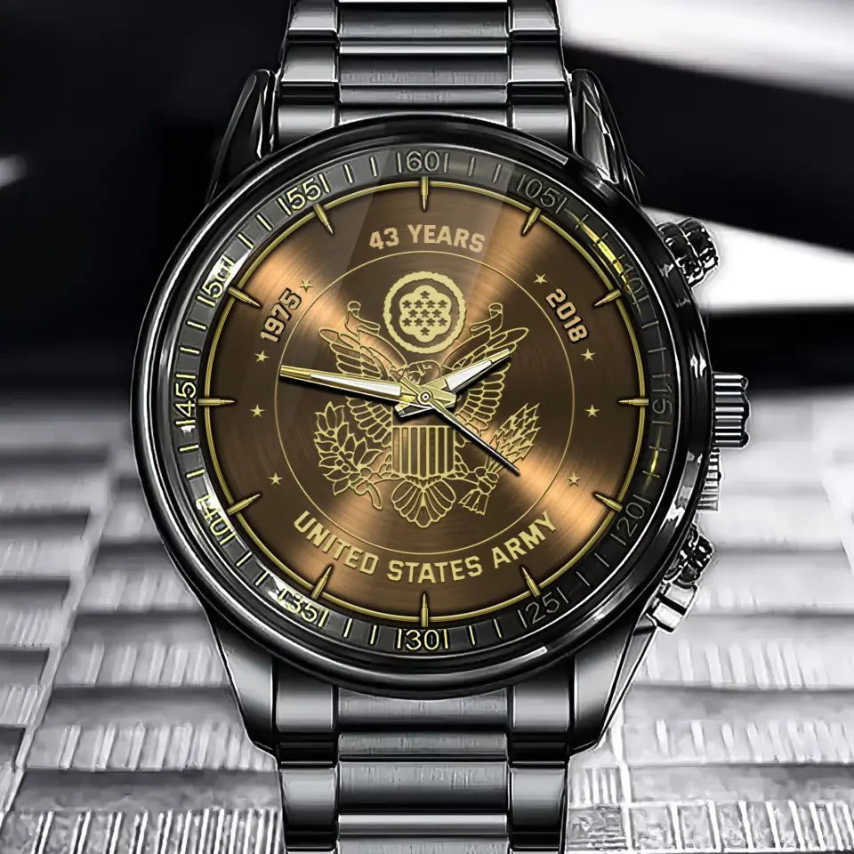 Personalized US Veteran Logo Custom Time Watch Printed AHVQ24726