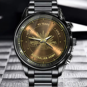 Personalized Australian Army Veteran Logo Custom Time Watch Printed AHVQ24726