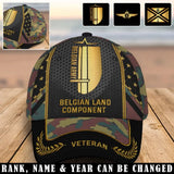 Personalized Belgian Land Component Army Custom Rank & Time Cap 3D Printed AHVQ24748