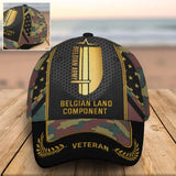 Personalized Belgian Land Component Army Custom Rank & Time Cap 3D Printed AHVQ24748