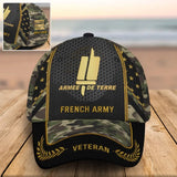 Personalized French Army Veteran Custom Rank & Time Cap 3D Printed AHVQ24748