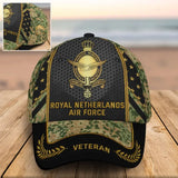 Personalized Royal Netherlands Army Veteran Custom Rank & Time Cap 3D Printed AHVQ24748