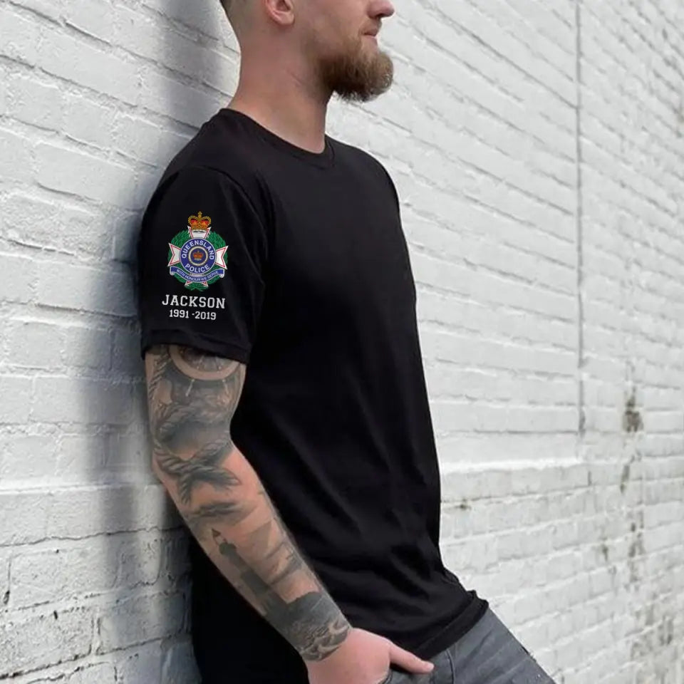 Personalized Australian Police Branch Logo Custom Name & Time T-shirt Printed LVA24742