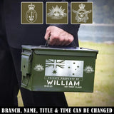 Personalized Private Property Of Australian Veteran Custom Name & Time Ammo Box Printed QTKH24761