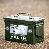 Personalized Private Property Of Australian Veteran Custom Name & Time Ammo Box Printed QTKH24761