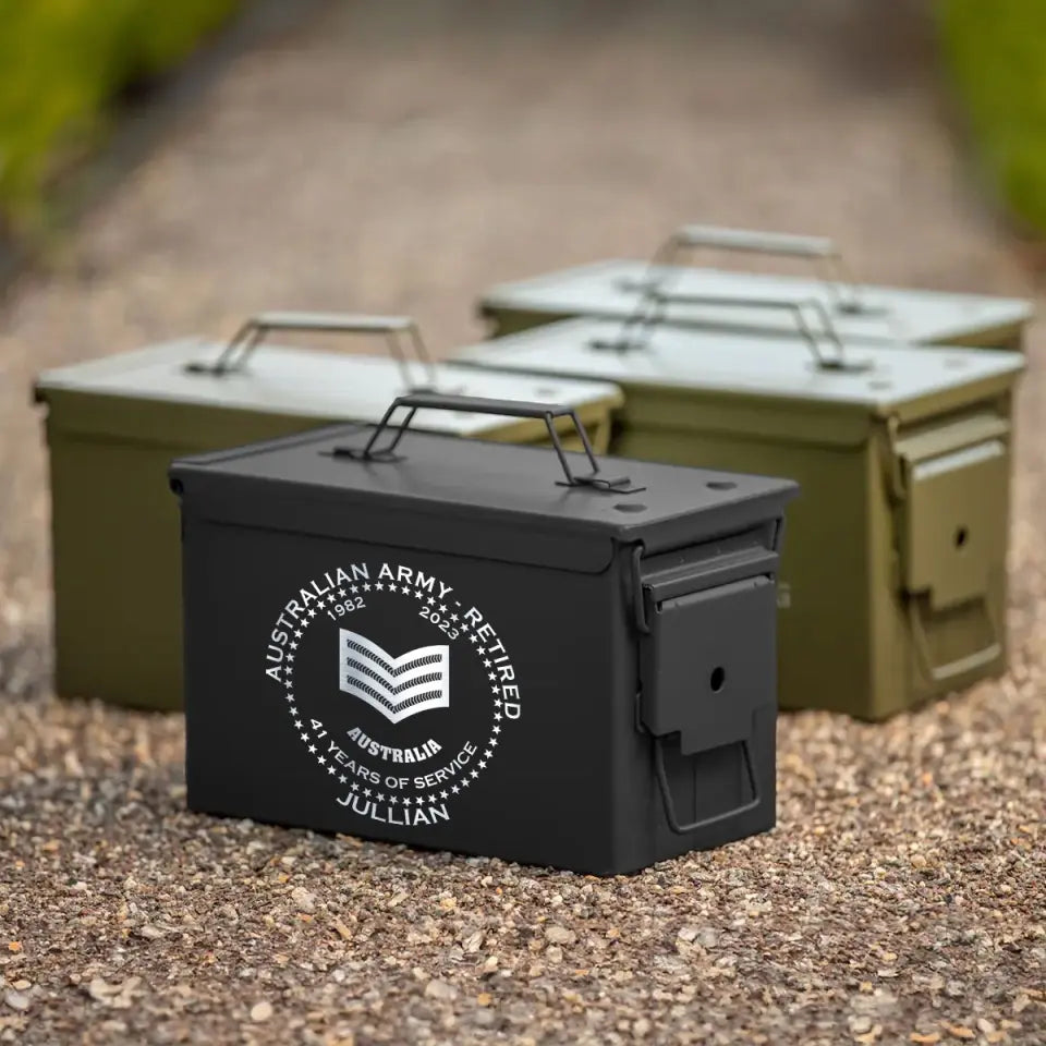 Personalized Love To Bang Australian Army Retired Veteran Custom Name & Time Ammo Box Printed AHVA24777