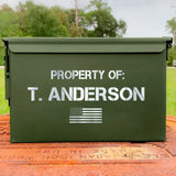 Personalized Property Of US Veteran Custom Name Ammo Box Printed VQ24787