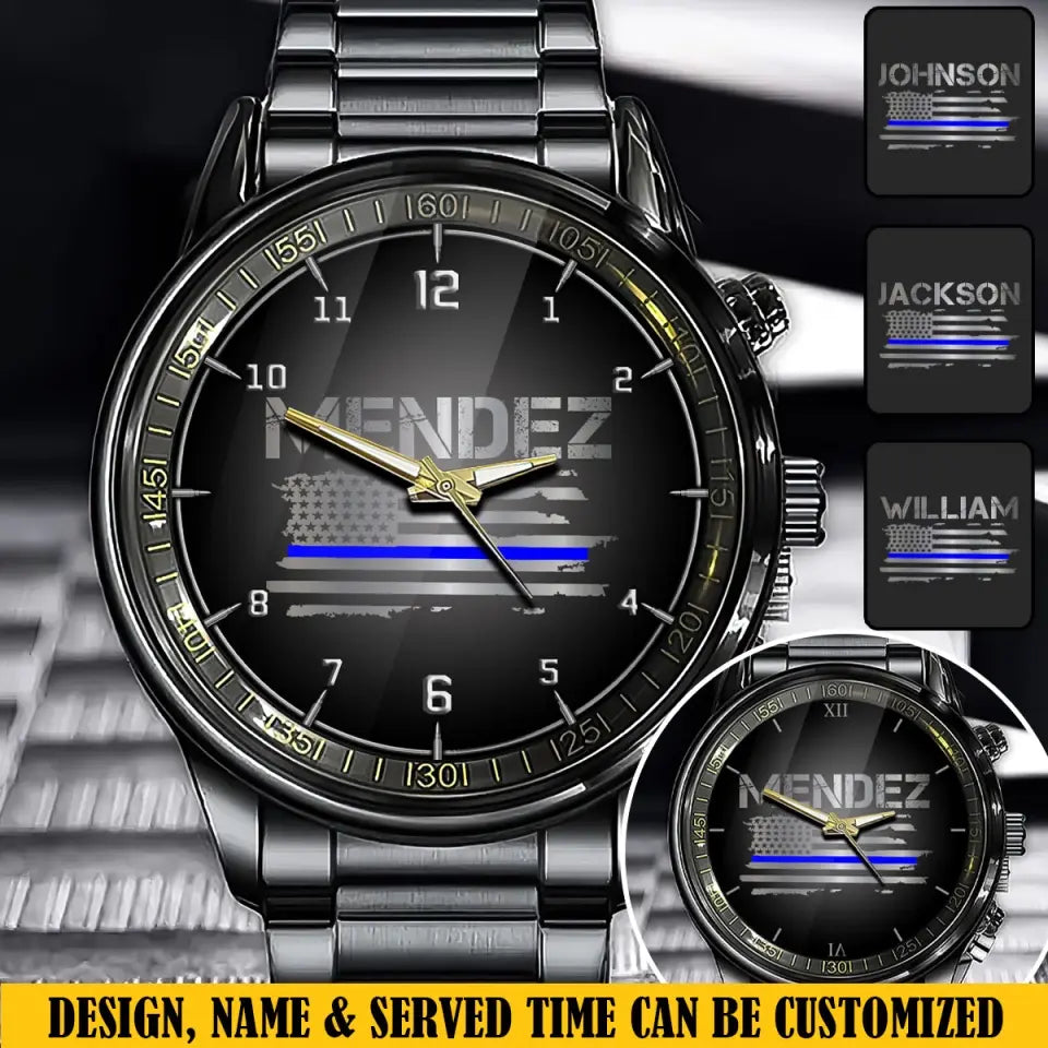 Personalized US Police Custom Name Watch Printed QTVQ24791