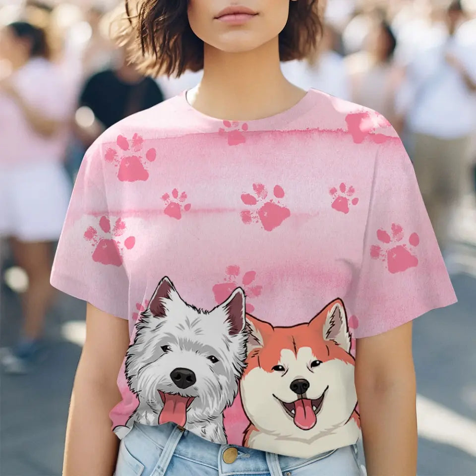 Personalized Dog Mom Dog Lovers Gift 3D T-shirt Printed HN24790