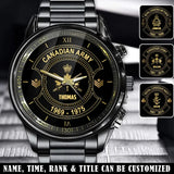 Personalized Canadian Army Veteran Custom Rank & Name Watch Printed AHVA24793