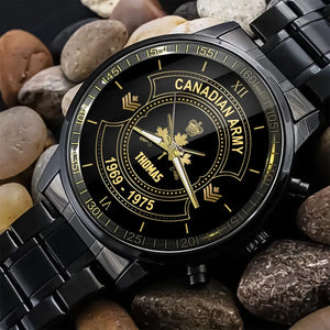 Personalized Canadian Army Veteran Custom Rank & Name Watch Printed AHVA24793