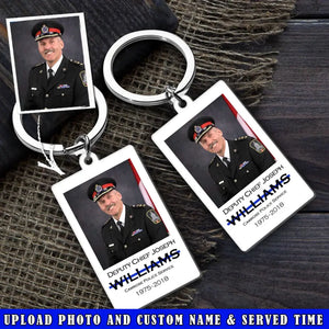 Personalized Upload Your Photo Canadian Police Custom Name & Department Acrylic Keychain Printed VQ24822