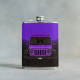 Personalized Jeep Car Custom Name Leather Flask Printed HN24817
