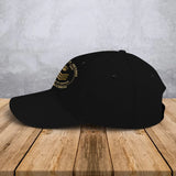 Personalized UK Veteran Retired Custom Rank & Name Served Time Black Cap Printed AHVA24833