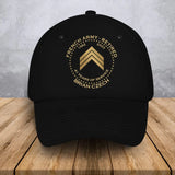Personalized French Veteran Retired Custom Rank & Name Served Time Black Cap Printed AHVA24833